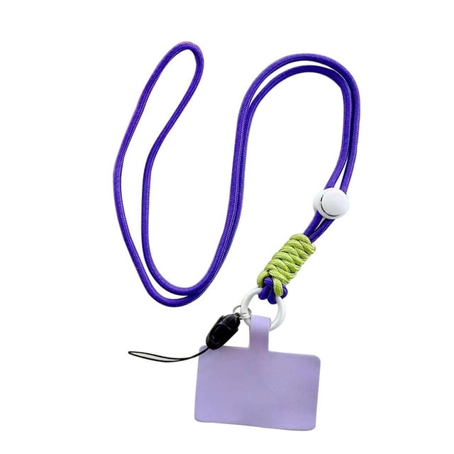 Seitruly Cordón de teléfono móvil correa de cuerda colgante de cuello desmontable ajustable gris corto Teléfono y Comunicación Púrpura Largo