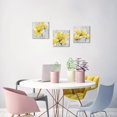 thumbnail image 3 of Yellow Grey Flower Canvas 3 Pieces Wall Art Abstract Lily Painting Home Decor Bedroom Bathroom Hang Decortations 12"x12", 3 of 6