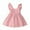 A-3861Pink, variant on MEZZALL Girls Dresses O-Neck Flutter Sleeve Casual Summer Dress For Toddler Age 2-6 Elastic Waist Solid Color Comfortable For Daily Wear Sundress Fashionable / 6-7 Years