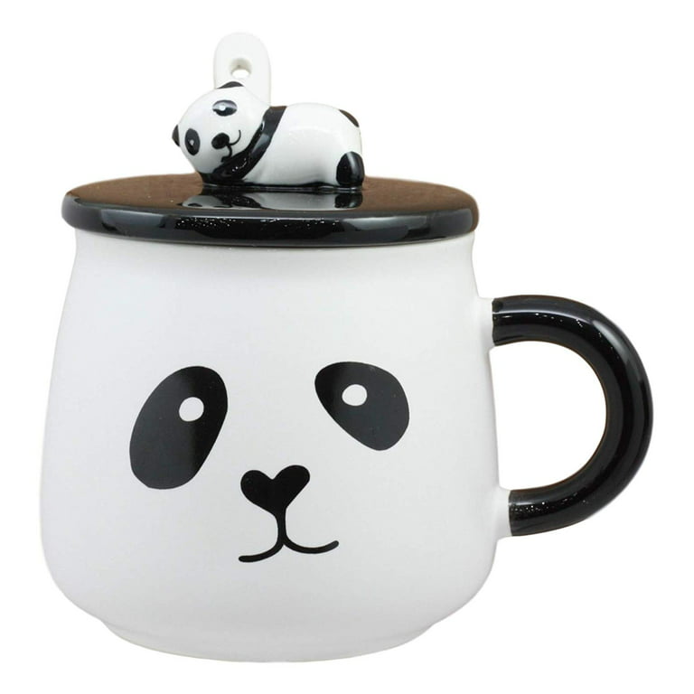 380ml Cartoon Panda Ceramic Mug Glass Creative Cute Couple Cup
