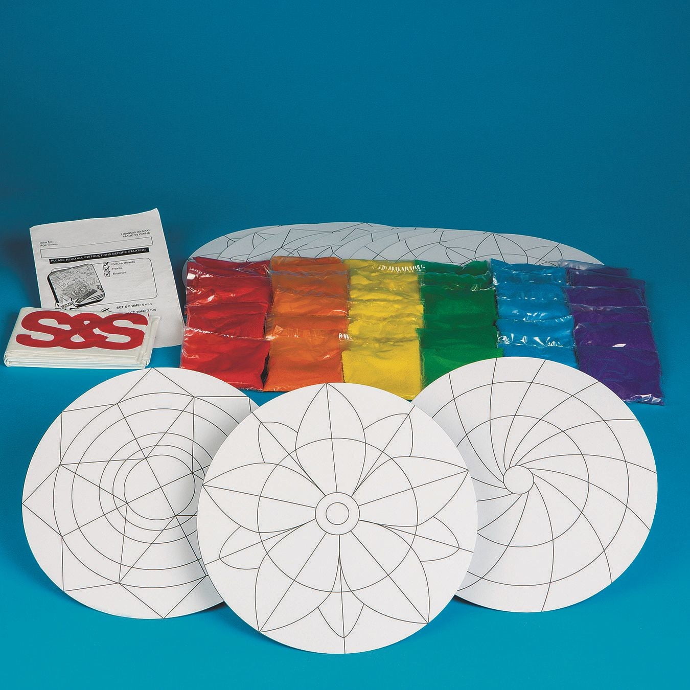 Sand Art Mandala Craft Kit (Pack of 12)