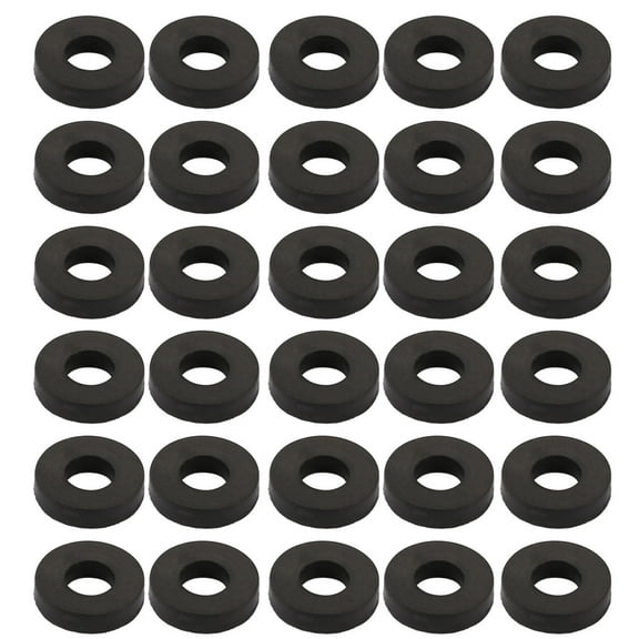30pcs Black Rubber Round Flat Washer Assortment Size 4x9x2.2mm Flat Washer