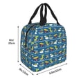 thumbnail image 3 of Lsque Dinosaur on the Beach Vacation Pattern Lunch Bag Women/Men Insulated Lunch Box,Small Leakproof Cooler Food Lunch Containers Reusable High Capacity Lunch Tote Bags, 3 of 6