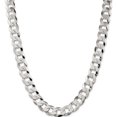 thumbnail image 1 of Sterling Silver 13mm Beveled Curb Chain (26 X 13) Made In Italy qfb310-26, 1 of 5