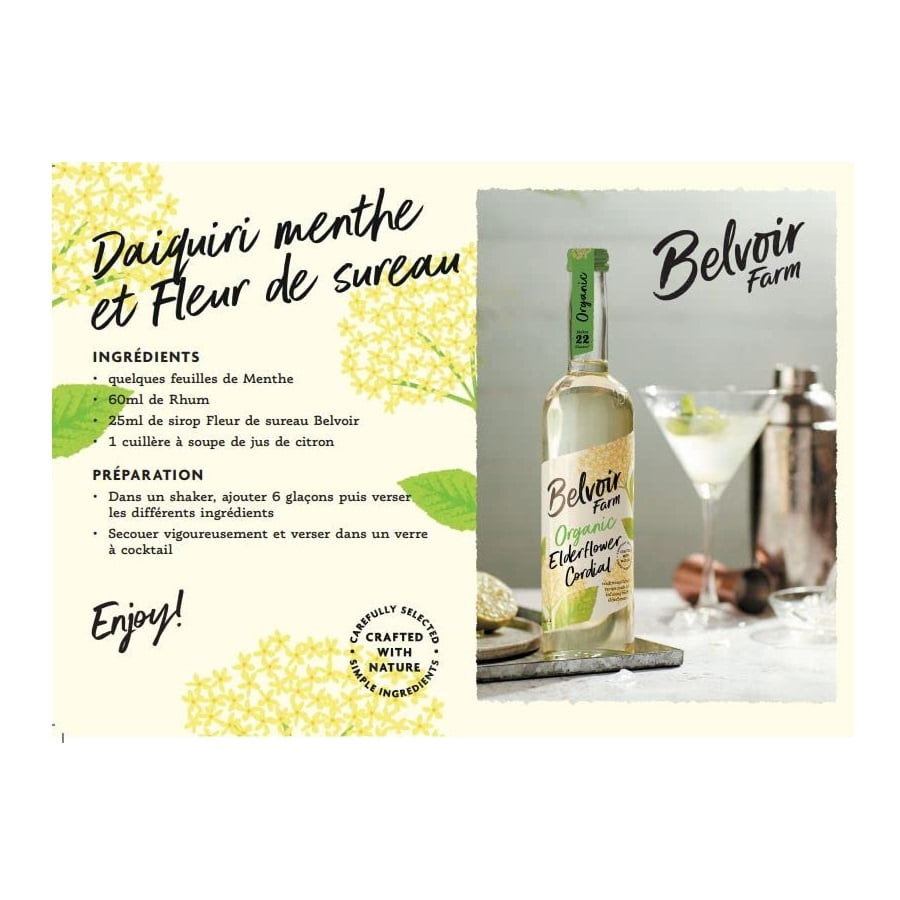 (2 Pack) - Belvoir - Organic Elderflower Cordial | 500ml | 2 PACK BUNDLE