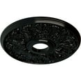 thumbnail image 3 of Ekena Millwork 16 1/2"OD x 3 5/8"ID x 1 1/8"P Apollo Ceiling Medallion (Fits Canopies up to 5 5/8"), Hand-Painted Black Pearl, 3 of 6