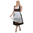 thumbnail image 4 of Dirndl Trachten Haus 3 Piece Long German Oktoberfest Dirndl Cotton Dress for Womens and Girls - Black, 4 of 13