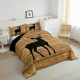 thumbnail image 3 of jejeloiu Deer Silhouette King Size Comforter Sets,Jungle Animal Bedding Comforter Set,Old Barn Door Bedding Set For Child,Ultra Soft Room Decorative Reversible,3 Pieces, 3 of 8