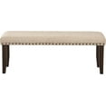 thumbnail image 4 of ZXNYH Moriville Casual Rustic Upholstered Dining Bench, Grey & Brown, 4 of 8