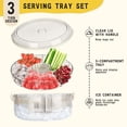 thumbnail image 4 of Osdhezcn Effective Ice Chamber Serving Platter Sealed Cover for Fruits Vegetables Meats, 4 of 17