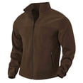thumbnail image 3 of WRKEKC Windbreaker Jackets for Men Collarless Casual Outdoor Zip Solid Long Sleeve Versatile Zipper Pockets Outerwear Jacket Coat, 3 of 8