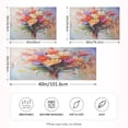 thumbnail image 4 of Dailycode Satin Pillow Case Standard Silk Pillow Cover for Hair and Skin Envelope Closure Bouquet Flowers Oil Painting 20"x26", 4 of 9
