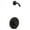 Matte Black, variant on Moen T2192nh Align Gold Round 1 Handle Pressure Balanced Shower Trim Only