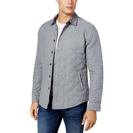 Barbour Men's Kirk Quilted Shirt Jacket (Grey,
