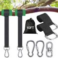 thumbnail image 1 of Werflyto Safe Tree Swing Kit de correas para colgar, 3 pies/10 pies/15 pies/20 pies, resistente, soporta 5500 libras, correas extra largas ajustables para columpio de árbol, forma fácil y rápida de co, 1 of 7