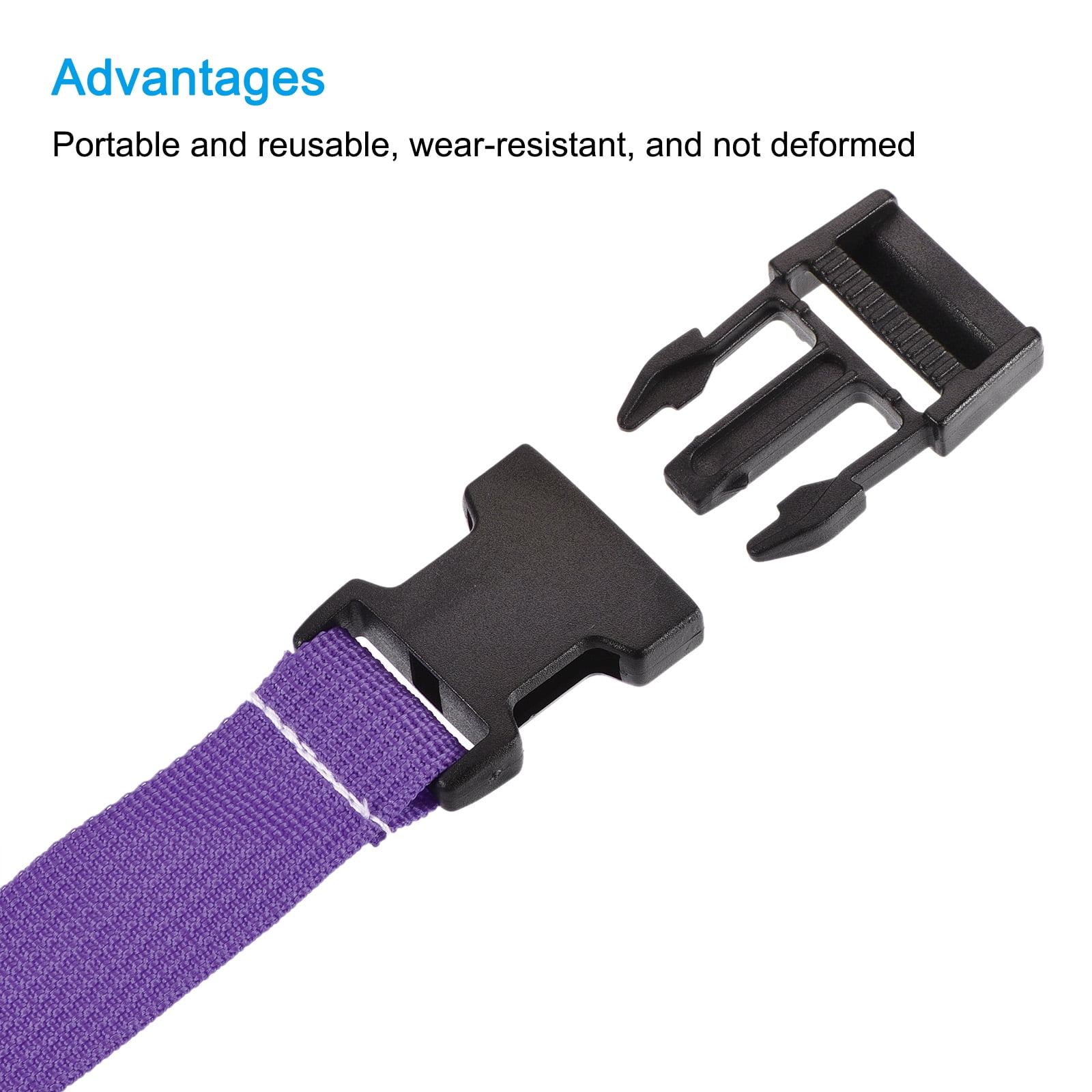 Unique Bargains Utility Strap with Buckle Adjustable Belt for Bag Luggage Packing Purple