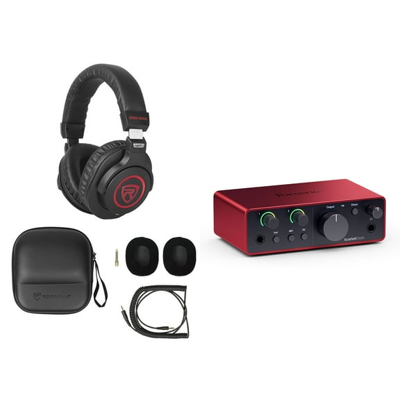 Focusrite Scarlett Solo 4th Gen Studio Recording USB Audio Interface Headphones