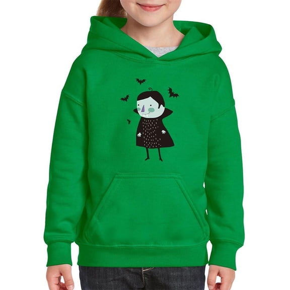 Cute Funny Vampire And Bats Hoodie Juniors -Image by Shutterstock, x-Large