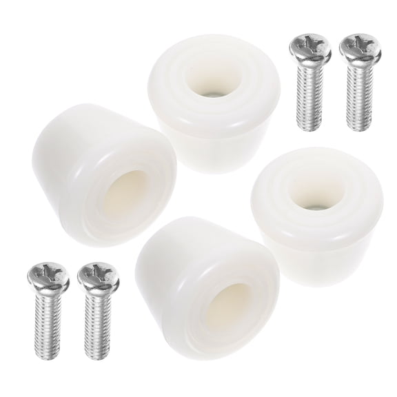 LOLIPPYY 4 Sets White Roller Skate Toe Guards with Dual Row Brake Pads for and Durability