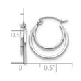 thumbnail image 5 of Auriga Fine Jewelry 14K White Gold Hinged Hoop Earrings for Women (Length-17mm, Width-18mm), 5 of 5