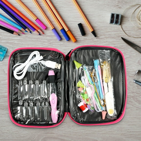 Ikoopy Lighted Crochet Hook Set 2 Light Modes Crochet Needles Professional Crochet Hooks USB Rechargeable Crochet Hook with Light Reusable Crochet Hook Kit for DIY Craft Supplies