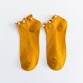 thumbnail image 7 of Uooqdmx Ankle Socks for Women, Short Socks for Women, Breathable Socks Women, Cotton Socks for Women, Ruffle Socks, Yellow One Size, 7 of 7