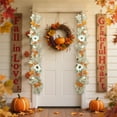 thumbnail image 4 of 68.9" Fall Garland Maple Leaf Hanging Vines, Artificial Fall Foliage Garland with Pumpkin Flower Maple Leaves Thanksgiving Decor for Home Wedding Fireplace Party Christmas(A), 4 of 6