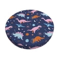 thumbnail image 2 of Lsque Dinosaur Round Bar chair cushion covers Velvet Fabric Premium Comfort Protects from Scratches and Stains for 14-17 Inch Chair- 13 inch, 2 of 7