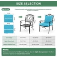 thumbnail image 3 of Ottowood Outdoor Deep Seat Cushions Set of 4, 19x19x3 Water-Repellent Patio Cushions, Teal, 3 of 7
