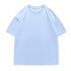 thumbnail image 2 of Camisa Elvqul Hombre Azul Celeste de Color Sólido Manga Corta Cuello Redondo Algodón Con Bolsillos Botones Casual, 2 of 4