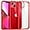 Red, variant on Shockproof Clear Case for iPhone 13, [Not Yellowing] [10FT Military Drop Protection] Hard Clear Back Four Corner Airbags Drop Protection Phone Cover, 6.1 inch, Transparent