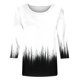 thumbnail image 4 of Camisetas Casuales de las Mujeres de Moda Impresa 3/4 Mangas Blusa Cuello Redondo para el Hogar Y Diario, 4 of 4