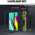 thumbnail image 6 of Dteck Galaxy Tab S5e Case with Soft PET Screen Protector, Heavy Duty Rugged Shockproof Rotating Kickstand Protective Cover Case with Shoulder Strap for Samsung Galaxy Tab S5e 10.5", Camouflage, 6 of 8