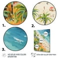 thumbnail image 3 of Designart "Coastal Beach Scene Paradise in Pastel Colors I" Coastal Canvas Wall Art - Coastal Green Coastal Beach Bedroom Canvas Wall Art, 3 of 6