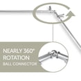thumbnail image 3 of Galileo 13/16 inch Corner Window Curtain Rod 66-120" - Satin Nickel, 3 of 3