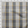 thumbnail image 3 of oneOone Georgette Viscose Gray Fabric Madras Check Sewing Material Print Fabric By The Yard 42 Inch Wide, 3 of 4