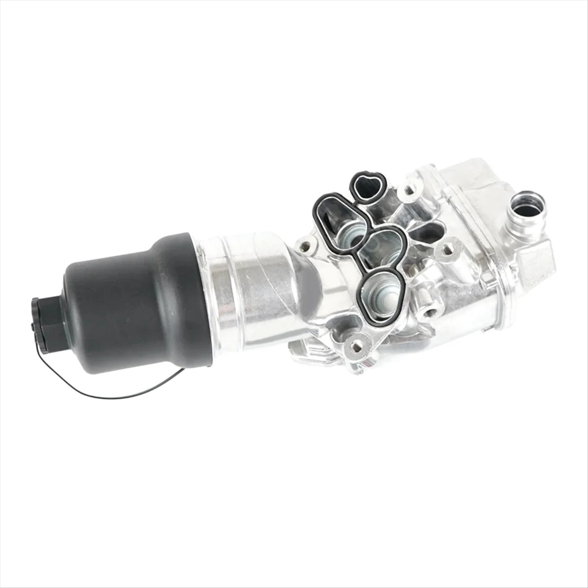Aluminum Engine Oil Cooler Filter Housing Compatible with Audi A3 2006-08 A4 2005-09, Fit for Volkswagen Golf 2012-13 GTI Jetta Passat 2006-08, Replace 06F115397E