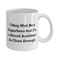 thumbnail image 2 of Love Naval architect Gifts, I May Not Be a Superhero but I'm a Naval Architect So Close Enough, Christmas 15oz Mug F Naval architect, 2 of 2