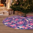 thumbnail image 5 of KLL 30" Christmas Tree Skirt cool Skull flower colorful Xmas Tree Skirts Mat for New Year Xmas Holiday Party Indoor Outdoor Home Decoration, 5 of 5