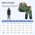 thumbnail image 4 of Balery Emerald Color Gold Marble Pijama para Hombre de Dos Piezas con Manga Larga, Conjunto de Dormir y Descanso Suave con Bolsillos-Medium, 4 of 7