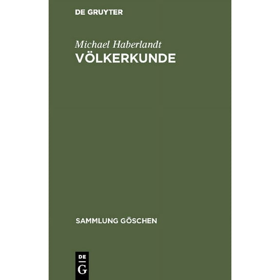 Sammlung Göschen Völkerkunde, Book 73, (Hardcover)
