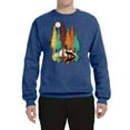 thumbnail image 2 of Trippy California Redwoods Forest Fox Silhouette | Mens Fashion Crewneck Graphic Sweatshirt, Vintage Heather Blue, 2XL, 2 of 4