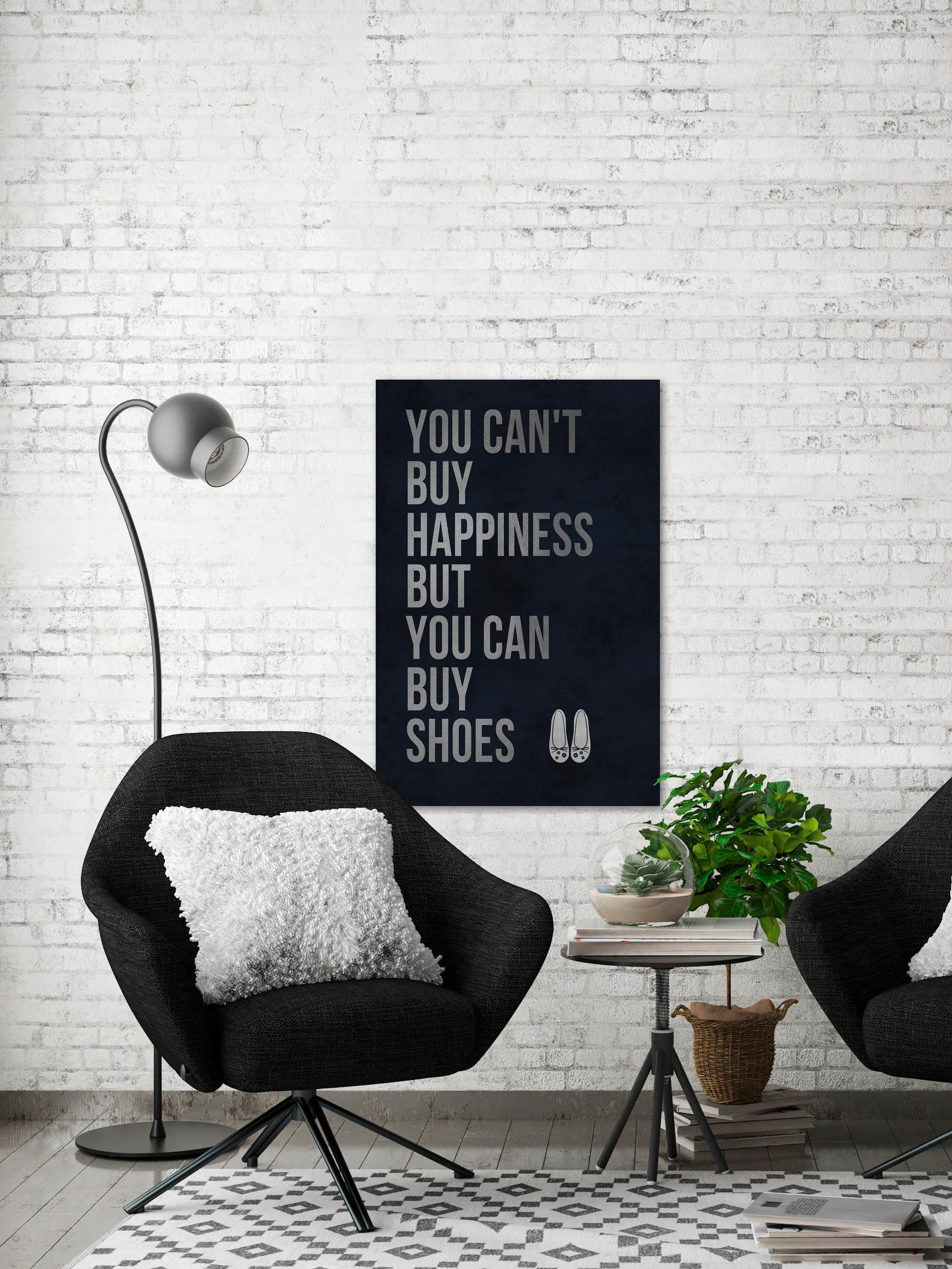 You Can't Buy Happiness Painting Print on Wrapped Canvas