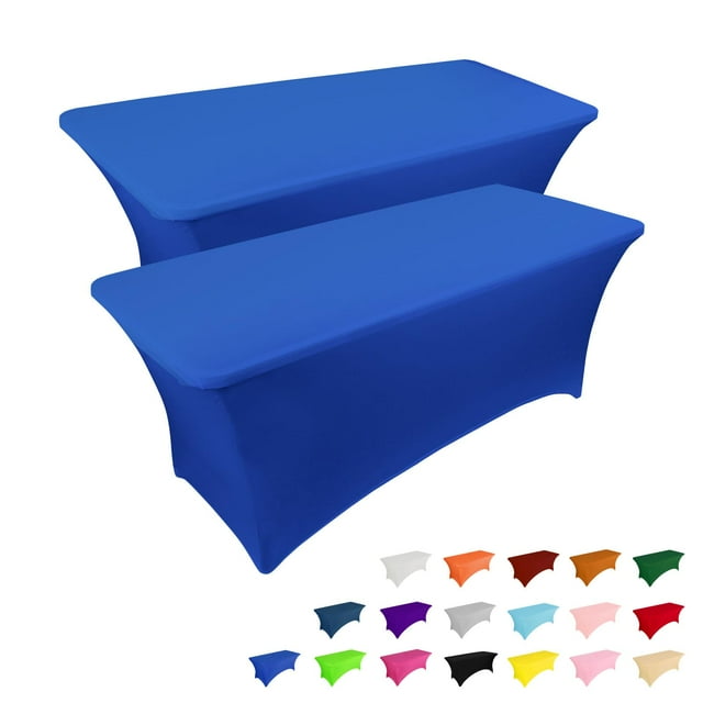 Mantel IVAPUPU, 2 unidades, rectangular, ajustado, 6 pies, azul real