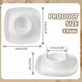 thumbnail image 3 of Plastic Egg Trays Egg Cups White Egg Holder Grade Egg Cups Kitchenware Kids And Camping Tableware/ Square White, 3 of 9