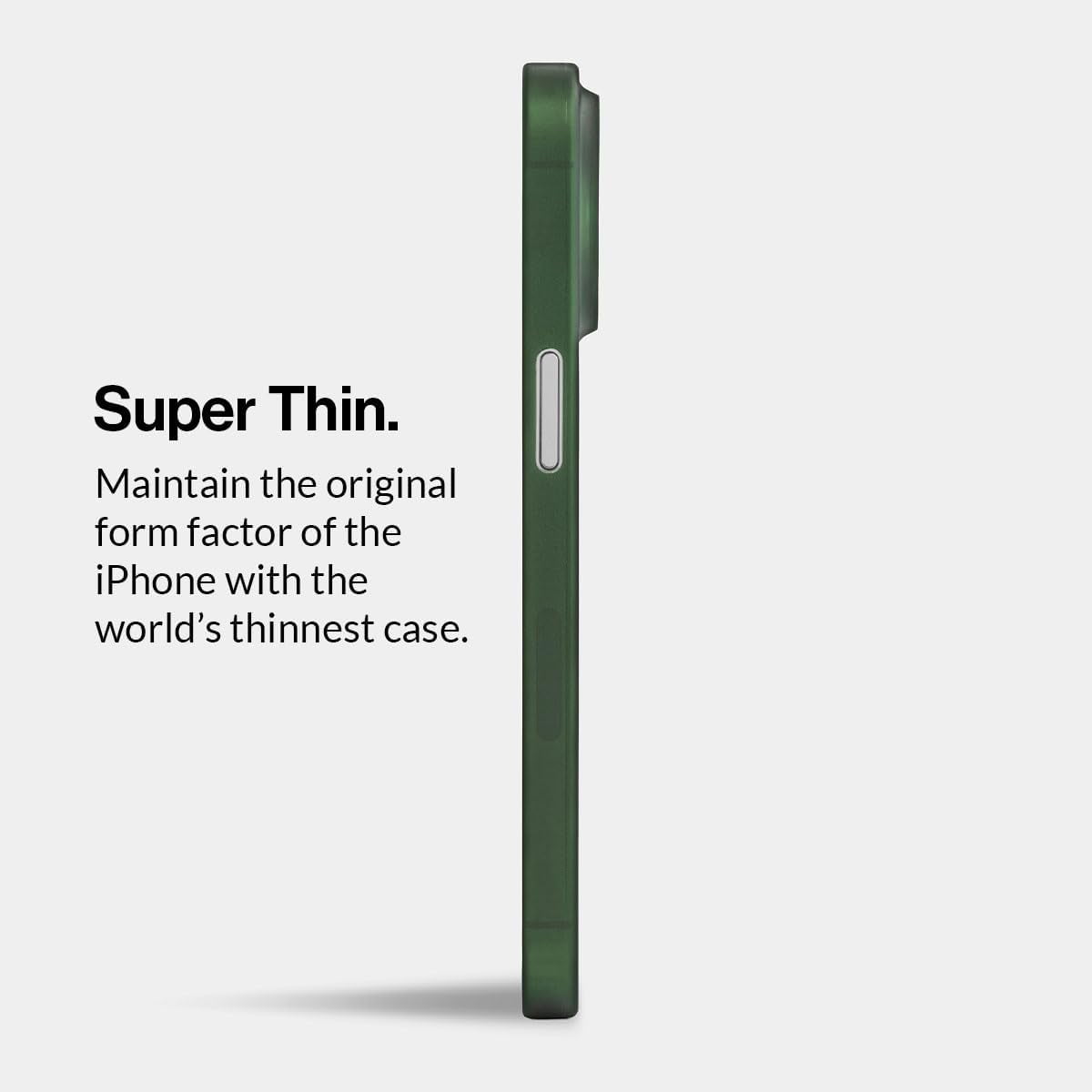 totallee Thin iPhone 15 Pro Case, Thinnest Cover Ultra Slim Minimal - for Apple iPhone 15 Pro (2023) (Green)