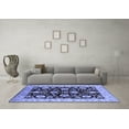 thumbnail image 3 of Ahgly Company Machine Washable Indoor Rectangle Oriental Blue Industrial Area Rugs, 2' x 4', 3 of 4