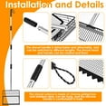 thumbnail image 5 of Threns Chicken Poop Scooper with Adjustable Handle Stainless Steel Chicken Litter Scooper Rake with Sifting Hole Sifting Shovel Cleaning Tool for Cat Sheep Poop, 5 of 11