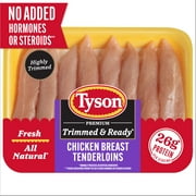 Tyson Trimmed & Ready All Natural Chicken Breast Tenderloins, 1.0 - 2.0 lb Tray