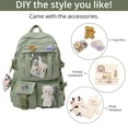 thumbnail image 4 of Mochila AoMoon Kawaii Lovely Pastel Mochila Green-C para niñas, 4 of 6